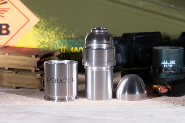 OPERATOR Luxury Stainless Steel 40mm 'Grenade' HE flask