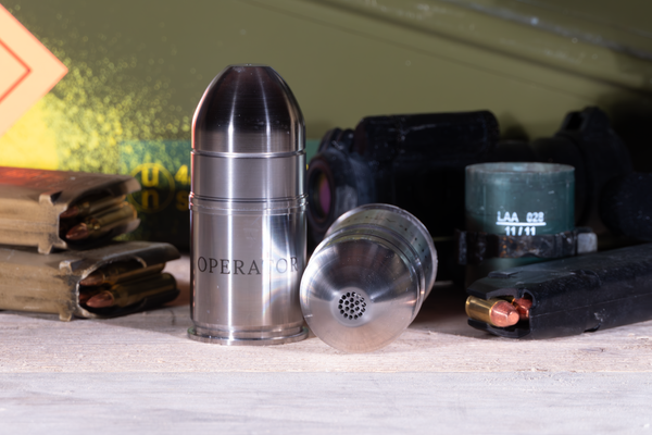 OPERATOR Luxury Stainless Steel 40mm 'Grenade'  HE Salt shaker